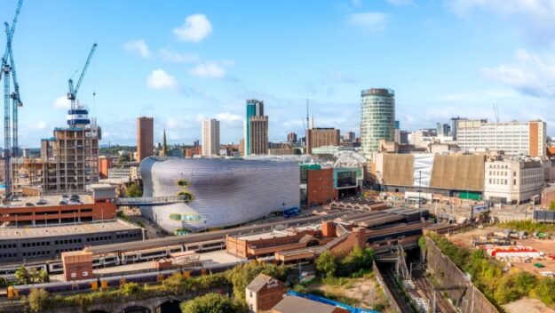 Scrap car collection truck in the Birmingham city area